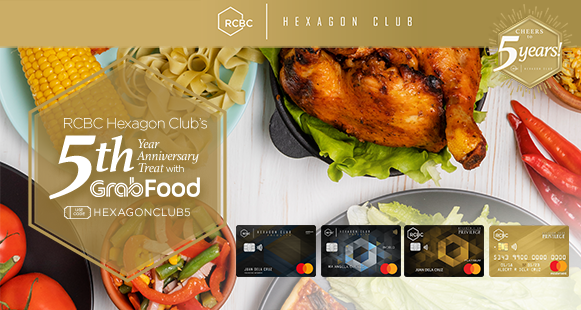 Hexagon Club 5th Year Anniversary Treat: P200 OFF w/ GrabFood